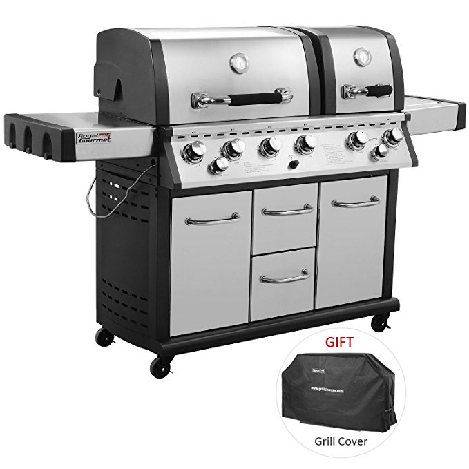 An image related to Royal Gourmet MG6001-R Propane Gas Stainless Steel Freestanding Covered Grill