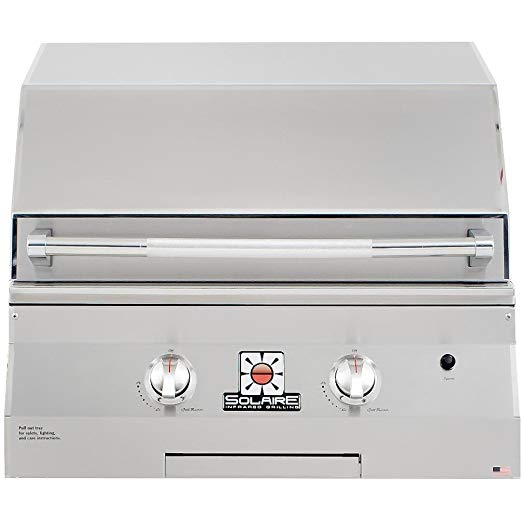 An image of Solaire SOL-IRBQ-27GVIXL-NG 27" Natural Gas Stainless Steel Covered Grill