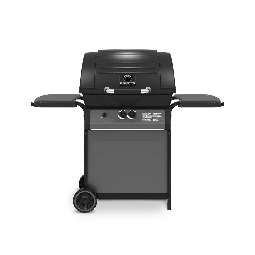 An image of Huntington 665154 Propane Gas Cast Aluminum Freestanding Covered Grill | KnowYourGrill 