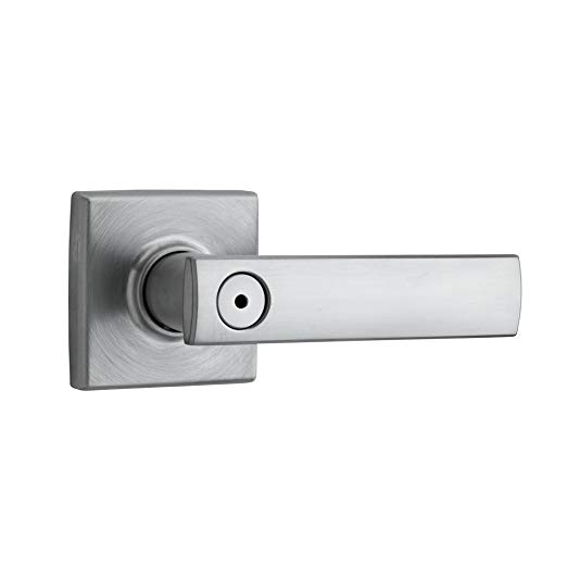 Kwikset 97300788 Bathroom Privacy Satin Chrome Lever Lockset Lock