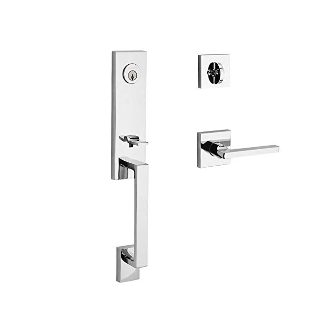 Baldwin 9BR1800038 Brass Polished Chrome Lever Lockset Door Lock