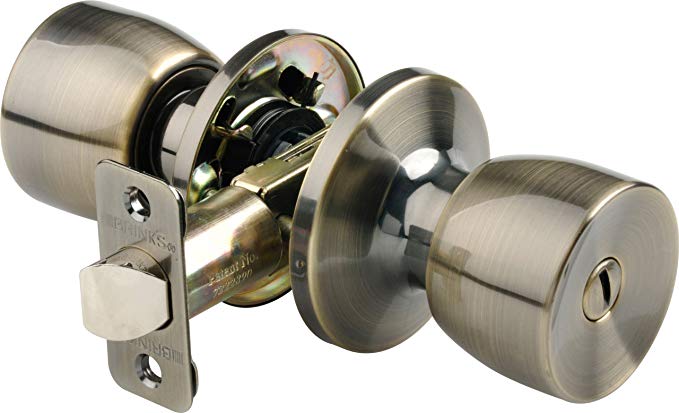 An image of BRINKS 2711-109 Bedroom Privacy Brass Lock