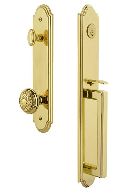 An image of Grandeur 844446 Brass Lever Lockset Door Lock | Door Lock Guide 