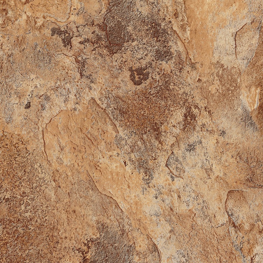 Congoleum SI474161 16 in. x 16 in. Brown Stone Glue Down Vinyl Floor