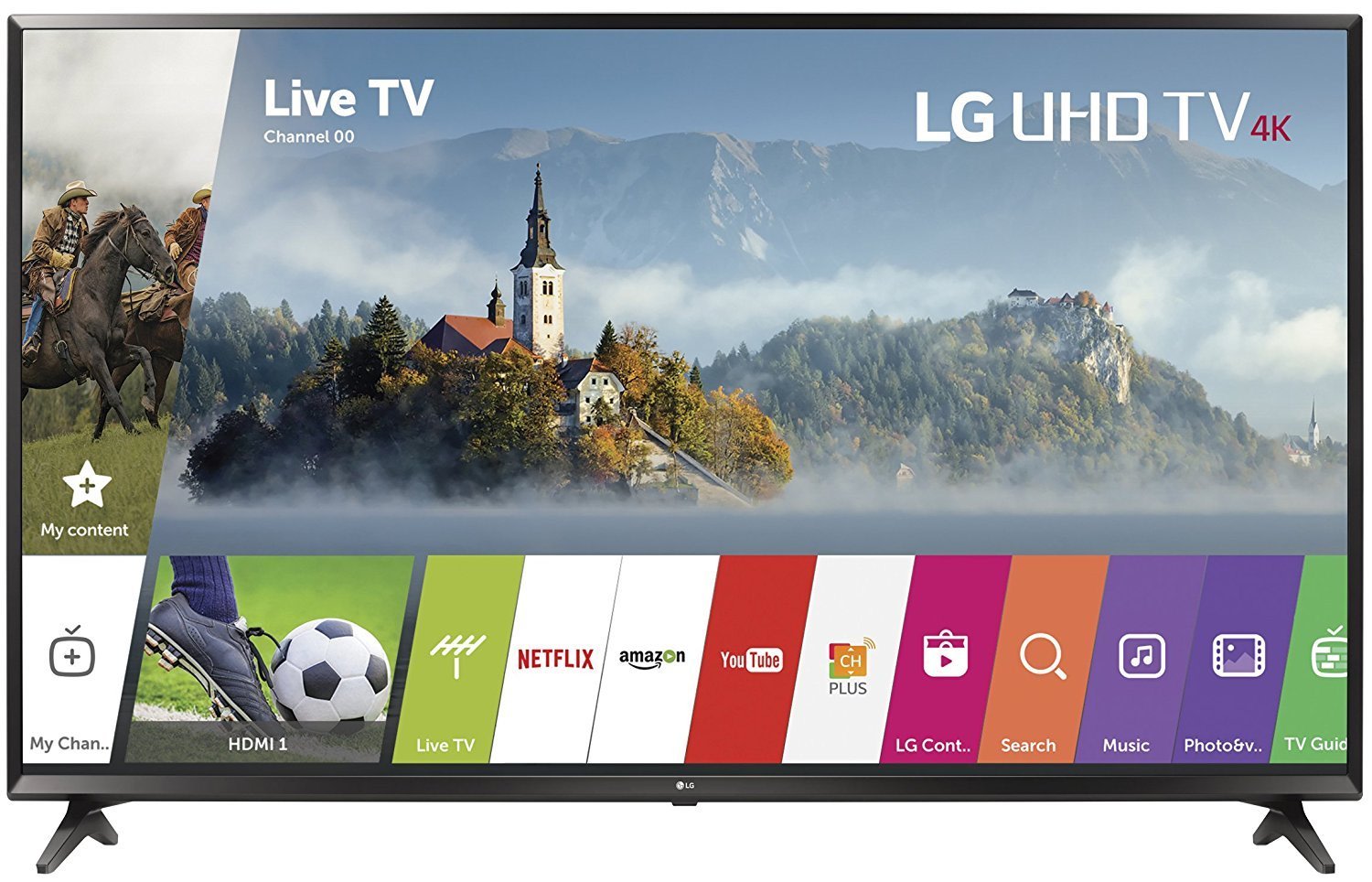 An image related to LG 43UJ6200 43-Inch HDR 4K LED 60Hz TV with LG TruMotion 120