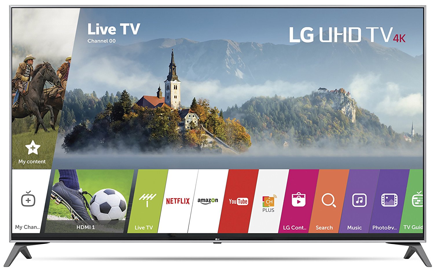 An image of LG 60UJ7700 60-Inch HDR Flat Screen 4K LED 60Hz Smart TV with LG TruMotion 120