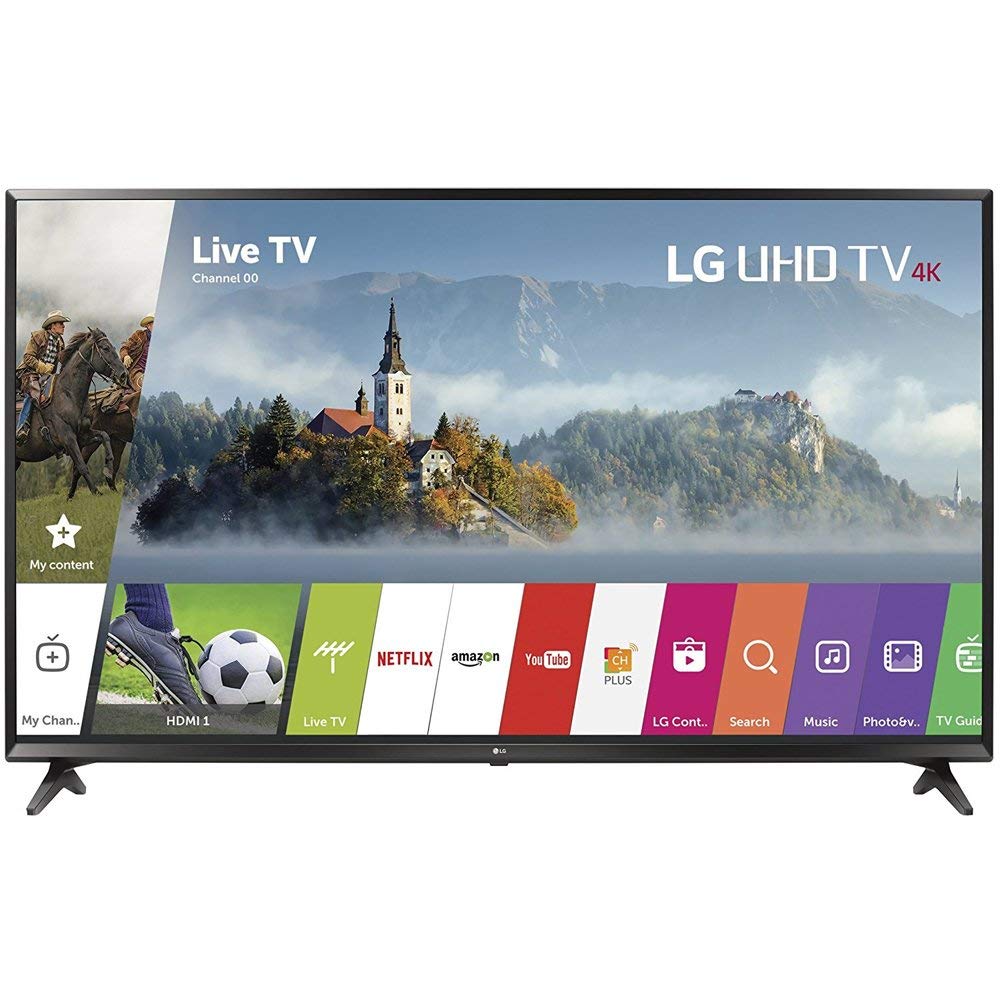 An image of LG 49UJ6300 49-Inch HDR Flat Screen 4K LED 60Hz Smart TV with LG TruMotion 120