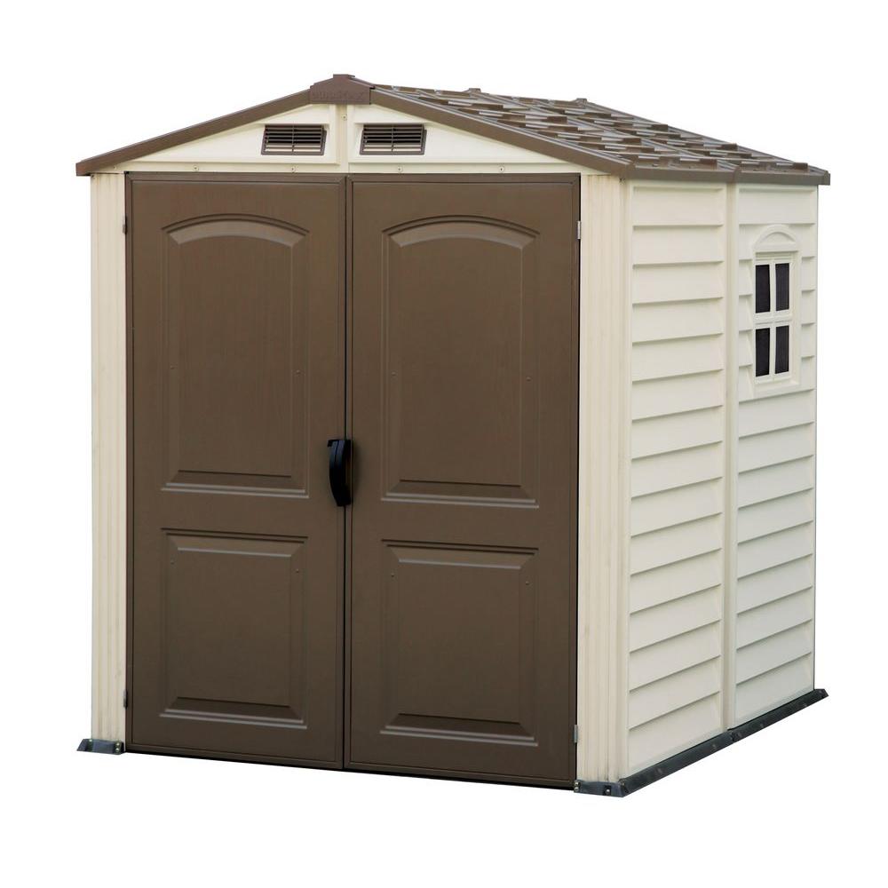 Suncast StowAway BMS4700 Plastic Patio 6 ft. x 4 ft. Garden Tool Shed