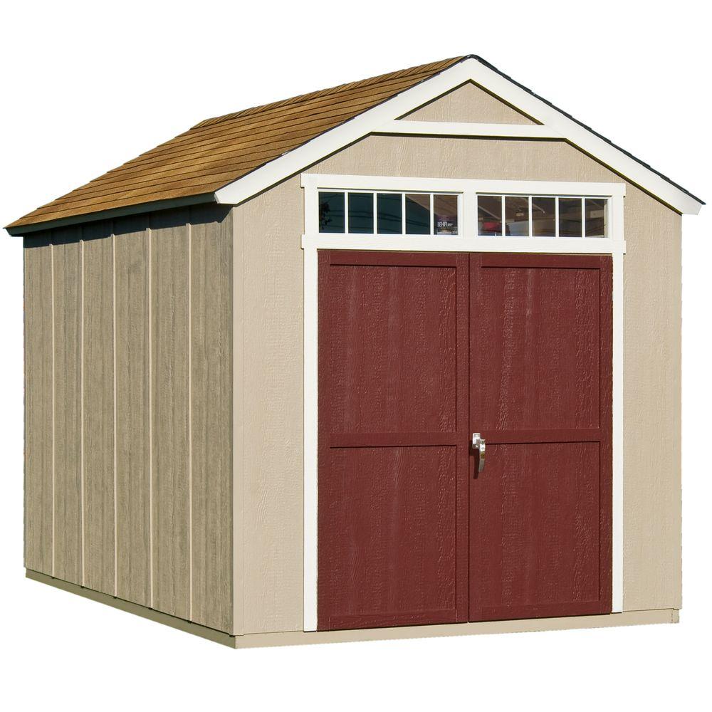 An image of Handy Home Products Majestic 18631-8 Two-Story Wooden 8 ft. x 12 ft. Ranch Shed | The Shed Guide