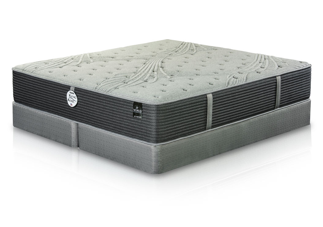 An image of King Koil World Extended Life Athens Firm Perfect Contour Reaction (PCR) Coil System Foam Base Mattress | Know Your Mattress 