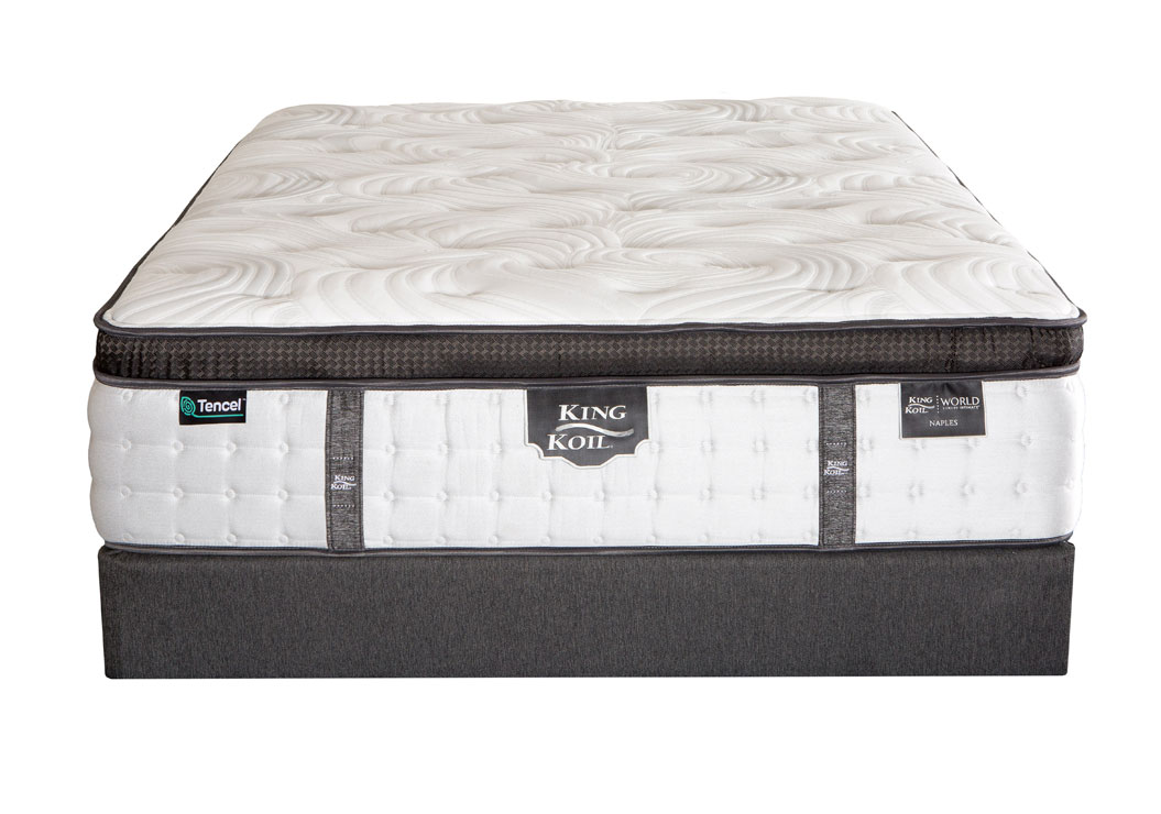 An image of King Koil Naples Euro Top Micro-Encased Coil Technology Individually Wrapped Pocket Coils Mattress