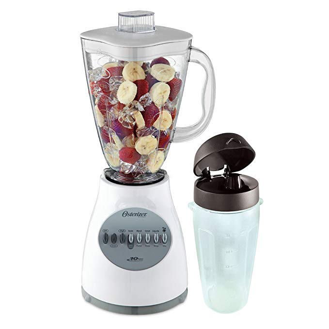 An image of Oster 006629-BG3-NP0 White 10-Speed 450 W Blender | Trusted Blenders 