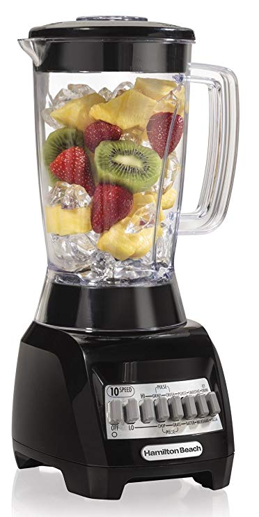 An image of Hamilton Beach COMIN16JU036231 Black 10-Speed 500 W Blender | Trusted Blenders 