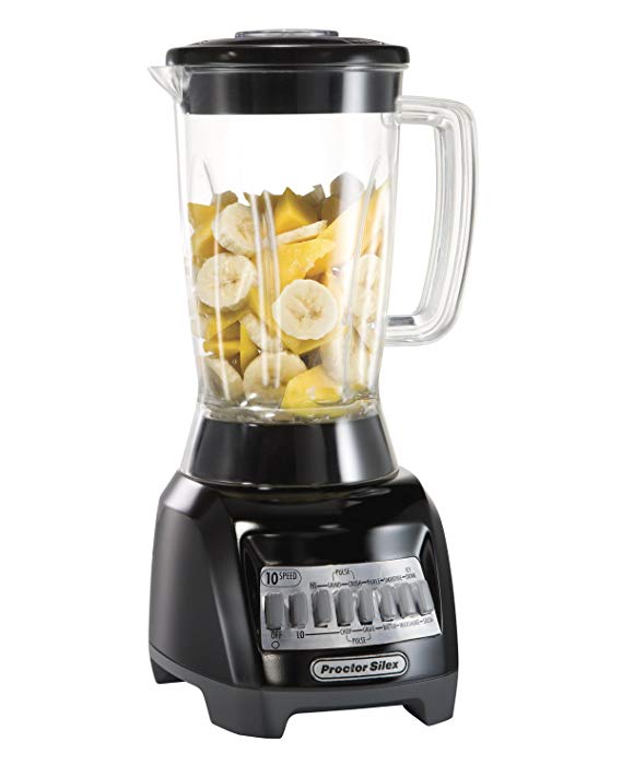 An image of Proctor Silex 50127 Black 10-Speed 500 W Blender | Trusted Blenders 