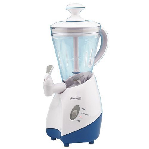 An image of Back to Basics SJR400T Blue and White 350 W Blender for Smoothies | Trusted Blenders 