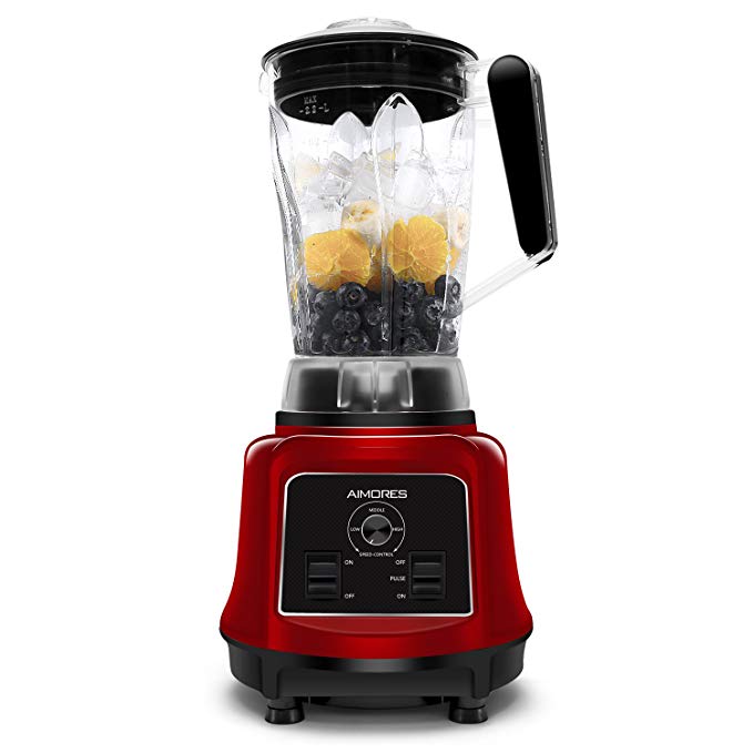 An image related to ISUN AS-UP970 Light Red Variable Speed Dial 1100 W Baby Food Smoothie Blender