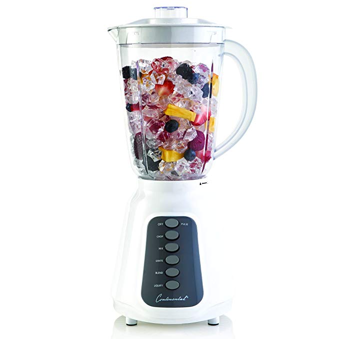 An image of Continental Electric CE-BL171 White 5-Speed 700 W Smoothie Blender