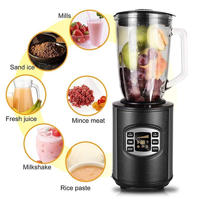 An image of Evokem Black 12-Speed 800 W Professional Blender | Trusted Blenders 