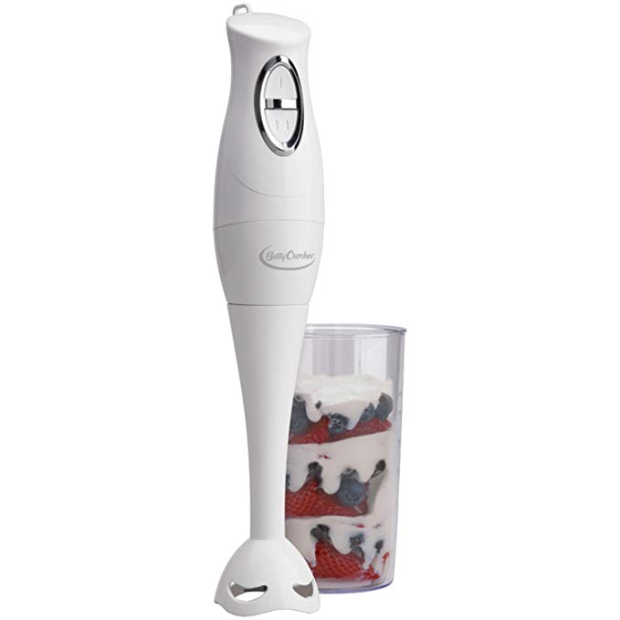 An image of Betty Crocker BC-1303CK Metal 2-Speed 400 W Immersion Blender | Trusted Blenders 