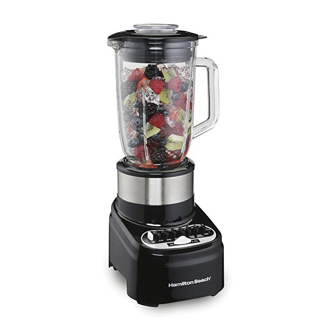 An image of Hamilton Beach 54210 Black 14-Speed 800 W Baby Food Smoothie Blender | Trusted Blenders 