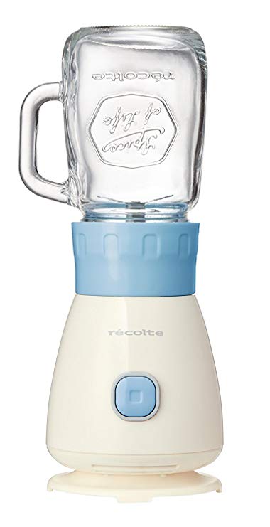 An image of Recolte RSB-3-WB Blue and White 160 W Personal Blender | Trusted Blenders 