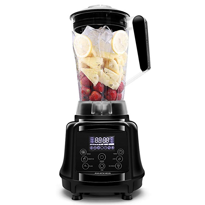 An image of Aimores AS-UP998 Light Black 6-Speed Blender for Smoothies | Trusted Blenders 