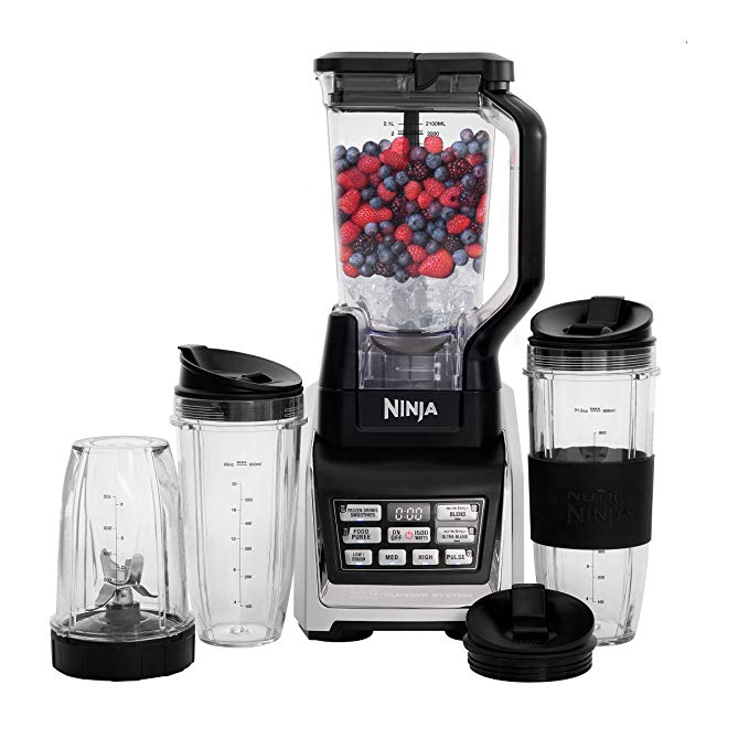 Ninja BL682UK2 3-in-1 Blender, Food Processor, Personal Blender