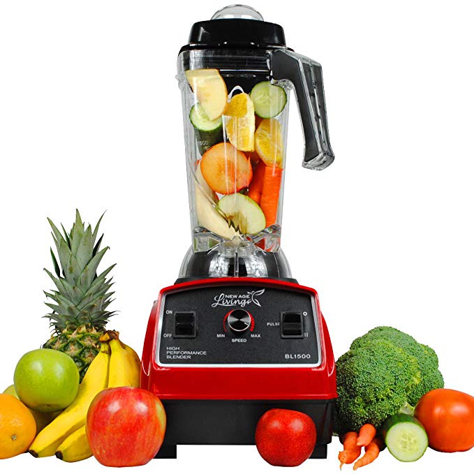 An image of New Age Living BL1500 Red Variable Speed Dial Smoothie Blender