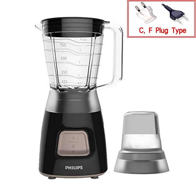 An image of Philip HR2056/90 Black 1-Speed 350 W Blender | Trusted Blenders 