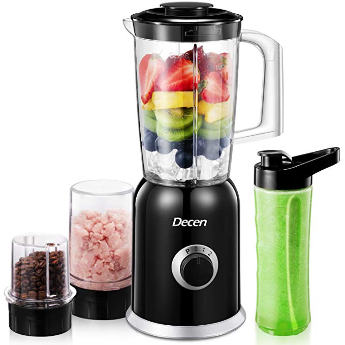 An image of DECEN Black 2-Speed 300 W Blender | Trusted Blenders 