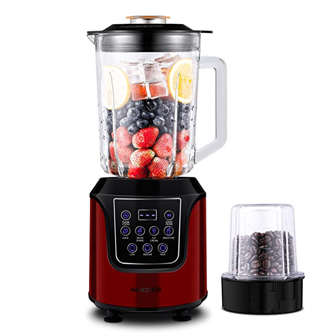 An image of ISUN AS-UP1250 Red Blender for Smoothies | Trusted Blenders 