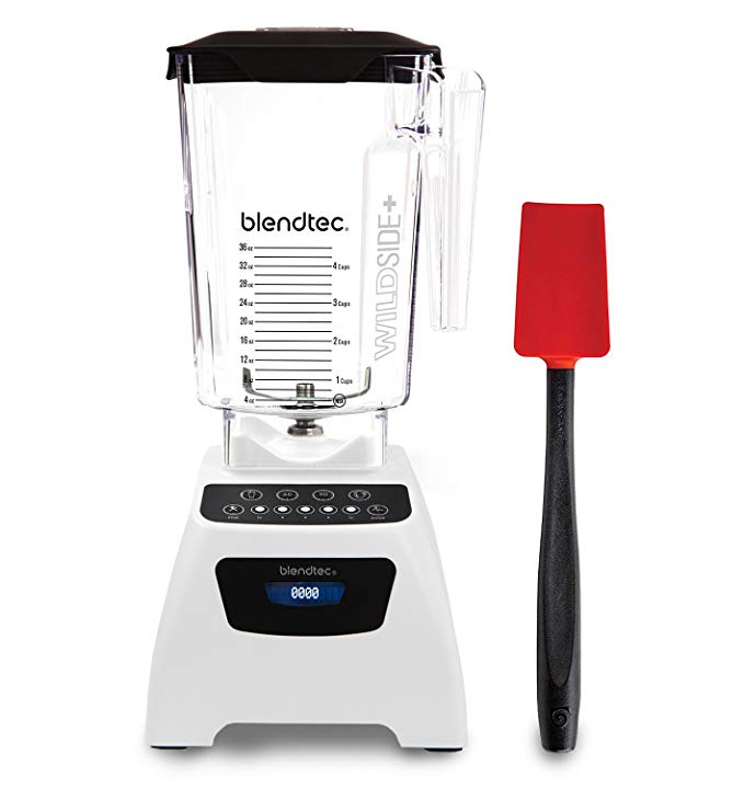 An image of Blendtec C575A2323A-AMAZONC White 5-Speed Baby Food Professional Blender | Trusted Blenders 