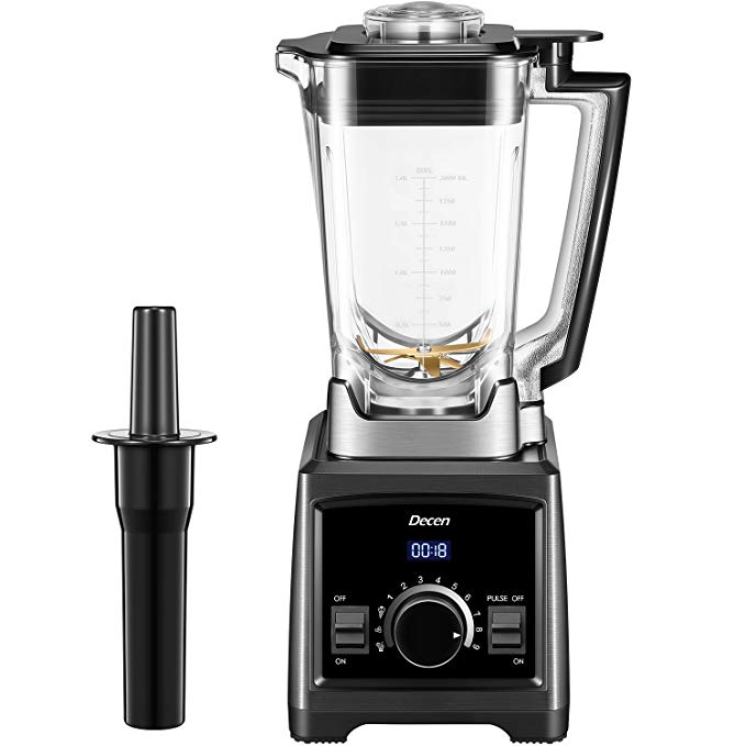 An image of DECEN NY-8188MJA Black Variable Speed Dial 1450 W Professional Blender | Trusted Blenders 