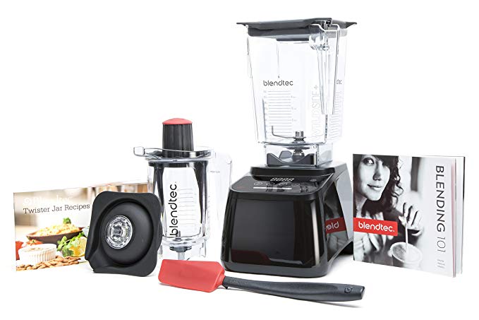 An image of Blendtec D600A2801-COSTWT Black 6-Speed Blender