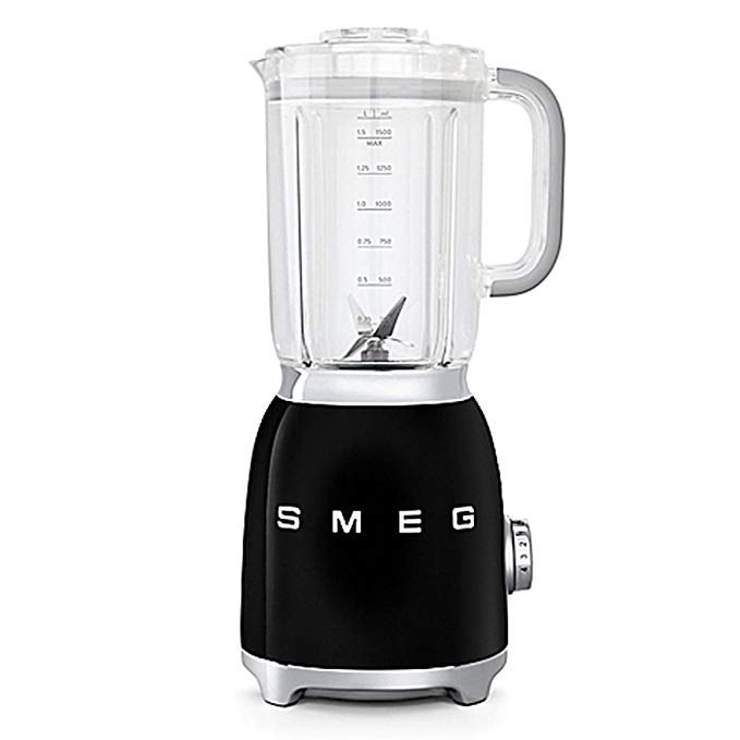 An image of Smeg BLF01BLUS Black 4-Speed 800 W Blender