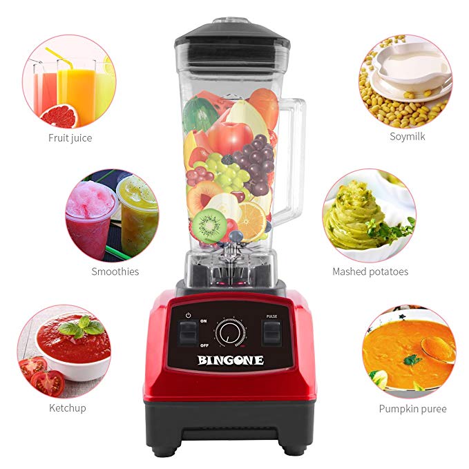 An image related to BINGONE FBA-HS-BL101 Metallic Red 1500 W Baby Food Professional Blender