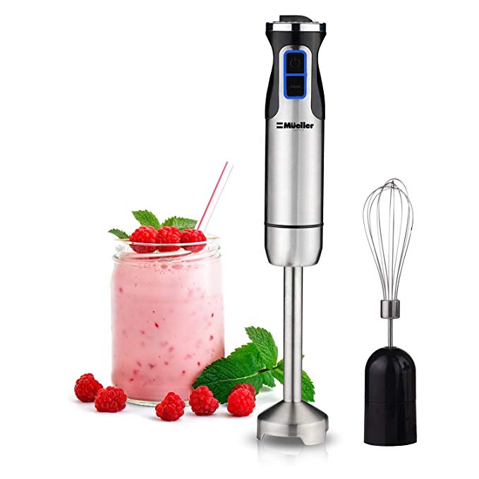 An image of Mueller Austria Silver 9-Speed 500 W Baby Food Immersion Blender