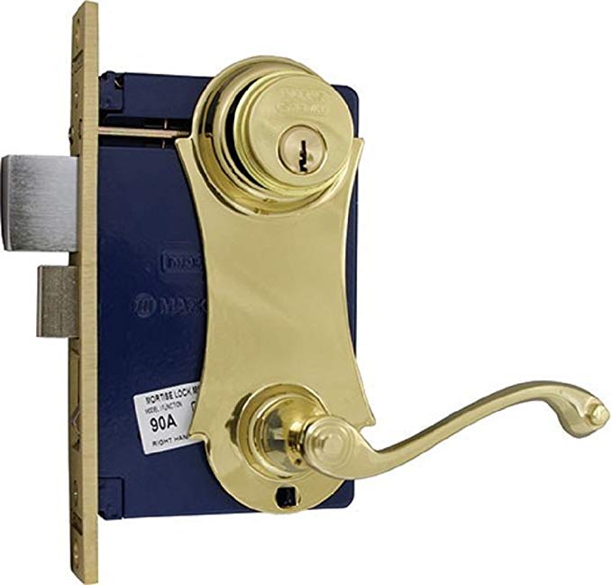 Marks 9215ac 3 W Lh Brass Polished Brass Door Lock Door