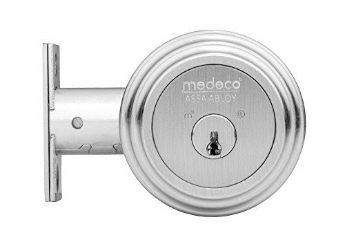 An image of Medeco 11R603 Brass and Stainless Steel Satin Chrome Door Lock