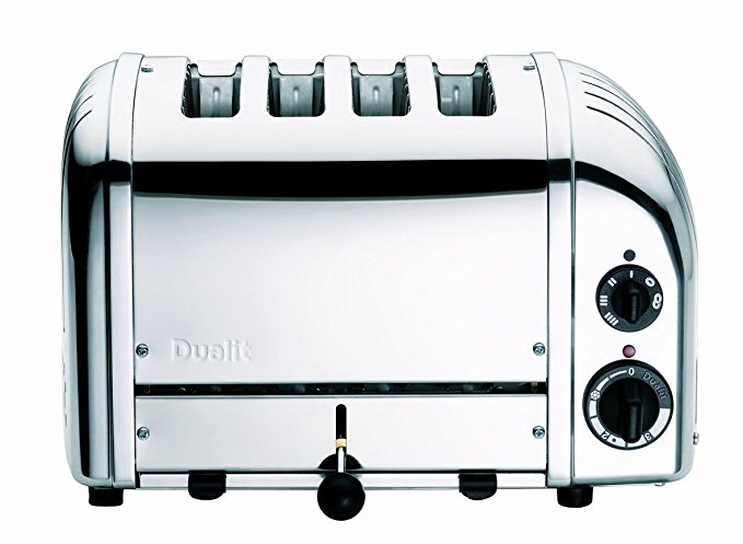 An image related to Dualit Stainless Steel 4-Slice Classic Chrome Compact Wide Slot Toaster