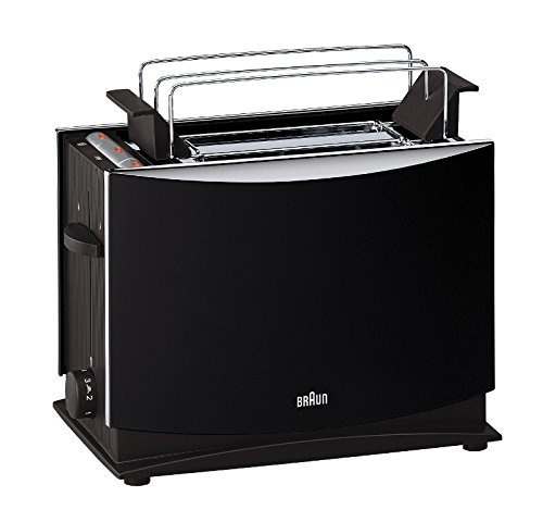 An image of Braun HT450 220V Modern Black Cool Touch Wide Slot Toaster | The Top Toasters 