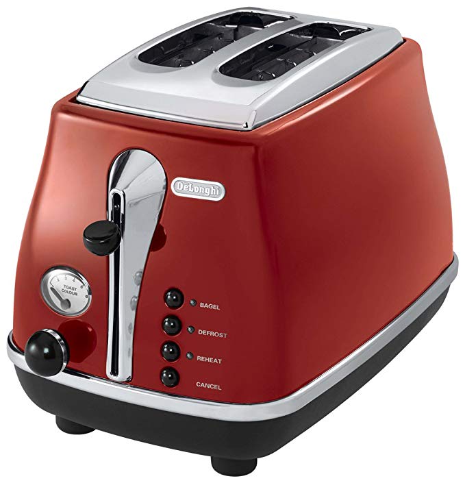 An image related to DeLonghi CTO2003J-R 900W Red 6-Mode Long Slot Toaster