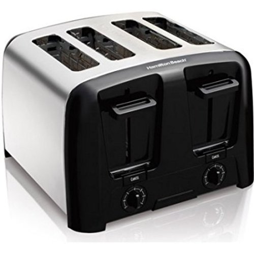 An image of Hamilton Beach 4-Slice Chrome 7-Mode Cool Touch Wide Slot Toaster