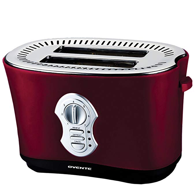 An image of Ovente 800W Stainless Steel 2-Slice Metal Compact Cool Touch Long Slot Toaster
