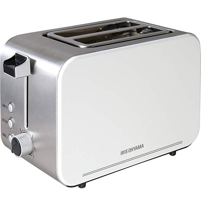 An image of IRIS OHYAMA, Inc. 850W White 7-Mode Wide Slot Toaster | The Top Toasters 