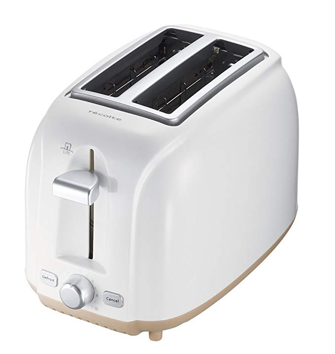 An image of Recolte RPT-1W 800W 2-Slice White Wide Slot Toaster | The Top Toasters 