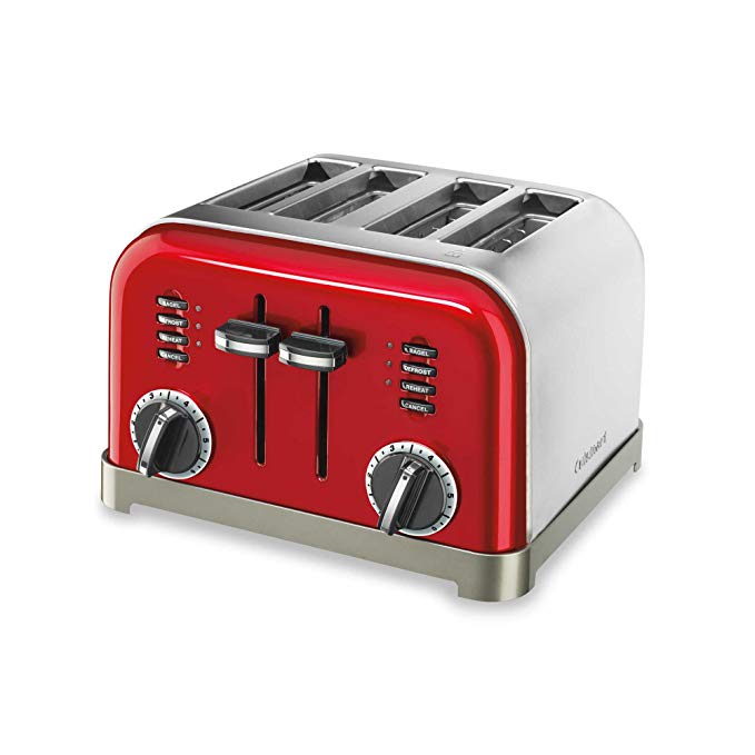 An image of Cuisinart CPT-180MR Stainless Steel 4-Slice Classic Metallic Red Toaster