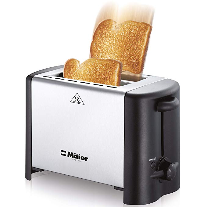 Mueller Stainless Steel 2-Slice Compact Long Slot Toaster