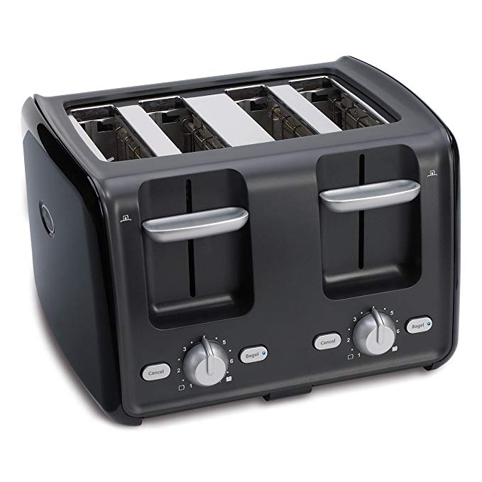 An image of Oster 003905-000-000 4-Slice Black Toaster | The Top Toasters 