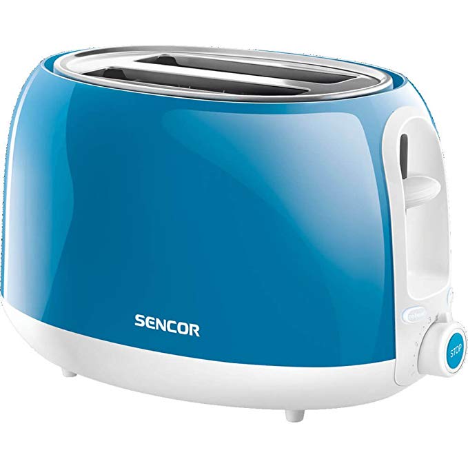 An image of Sencor STS 2707TQ-NAA1 2-Slice Blue 10-Mode Cool Touch Toaster